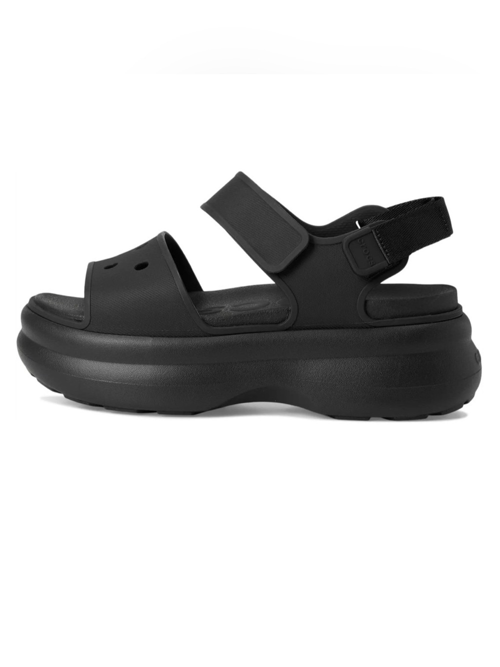 Crocs Soho Y-Strap Sandal Black Platform Sport Sandals - Picture 3 of 7